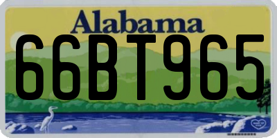 AL license plate 66BT965