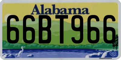 AL license plate 66BT966