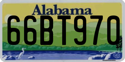 AL license plate 66BT970