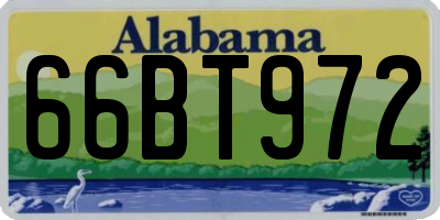AL license plate 66BT972