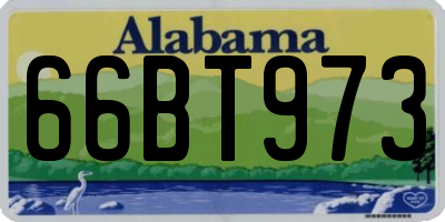 AL license plate 66BT973