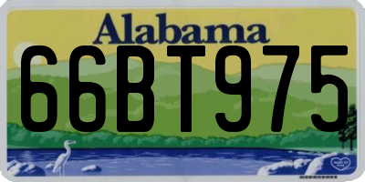 AL license plate 66BT975