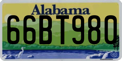 AL license plate 66BT980