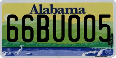 AL license plate 66BU005