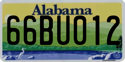 AL license plate 66BU012