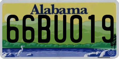 AL license plate 66BU019