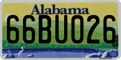 AL license plate 66BU026