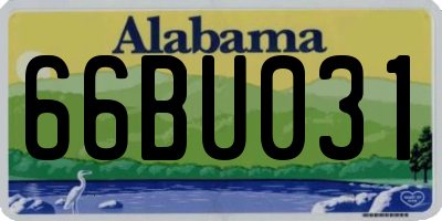AL license plate 66BU031