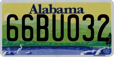 AL license plate 66BU032