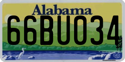 AL license plate 66BU034