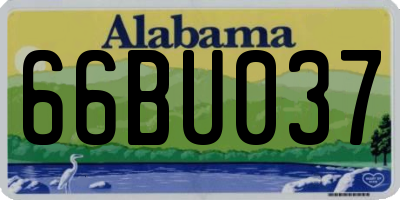 AL license plate 66BU037