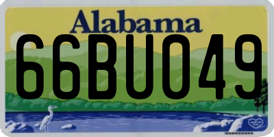 AL license plate 66BU049