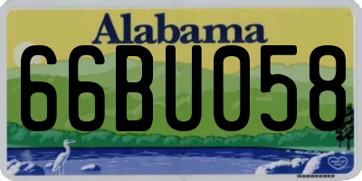 AL license plate 66BU058