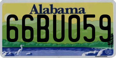 AL license plate 66BU059