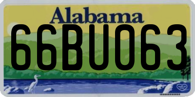 AL license plate 66BU063