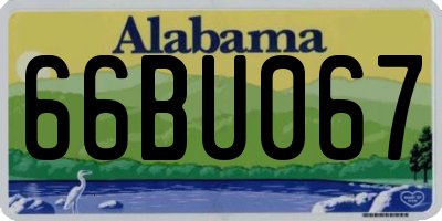 AL license plate 66BU067