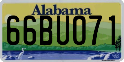 AL license plate 66BU071
