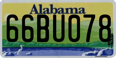 AL license plate 66BU078