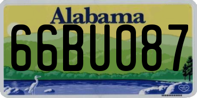 AL license plate 66BU087