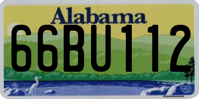 AL license plate 66BU112