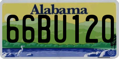 AL license plate 66BU120