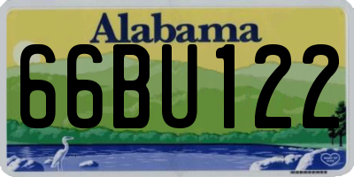 AL license plate 66BU122