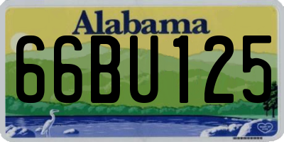AL license plate 66BU125