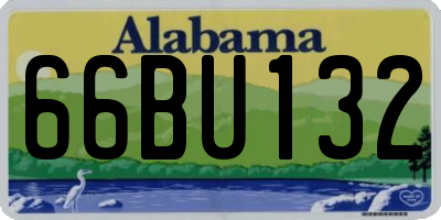 AL license plate 66BU132