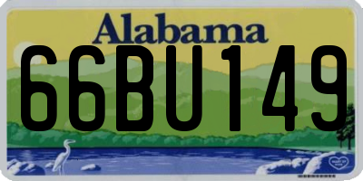 AL license plate 66BU149
