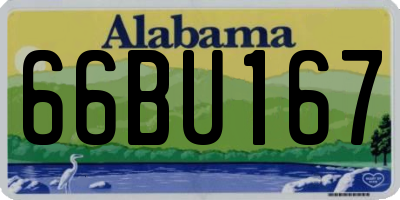 AL license plate 66BU167