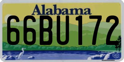 AL license plate 66BU172