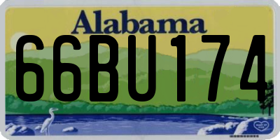 AL license plate 66BU174