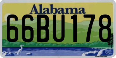 AL license plate 66BU178
