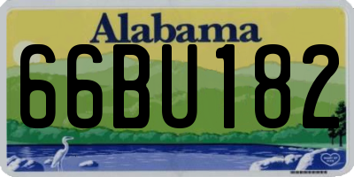 AL license plate 66BU182