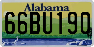 AL license plate 66BU190