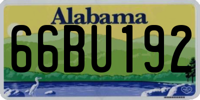 AL license plate 66BU192