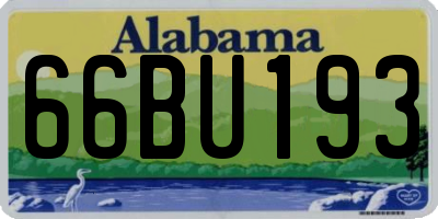 AL license plate 66BU193