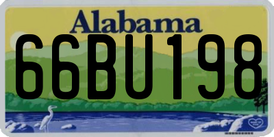 AL license plate 66BU198