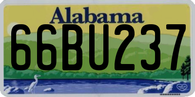 AL license plate 66BU237