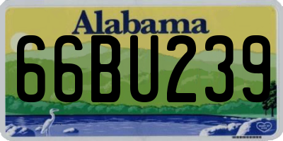 AL license plate 66BU239