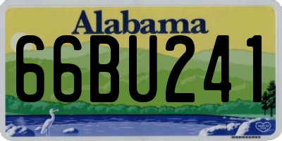 AL license plate 66BU241