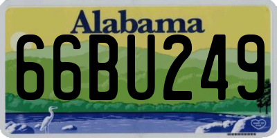 AL license plate 66BU249