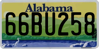 AL license plate 66BU258