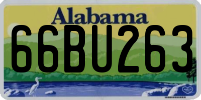 AL license plate 66BU263