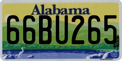 AL license plate 66BU265