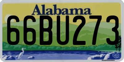 AL license plate 66BU273