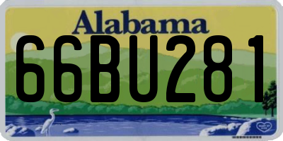 AL license plate 66BU281
