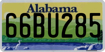 AL license plate 66BU285