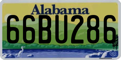 AL license plate 66BU286