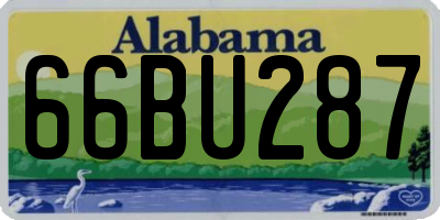 AL license plate 66BU287